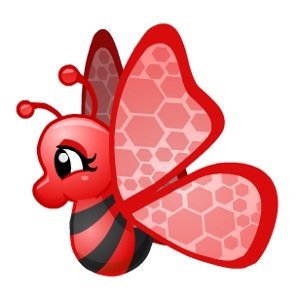 Red Cute Spring Butterfly